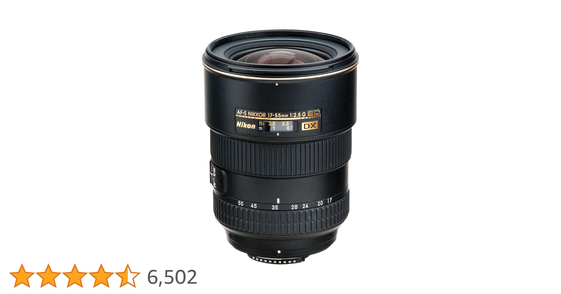 Nikon 2147 Black AF-S DX NIKKOR 17-55mm f/2.8G IF-ED Zoom Lens